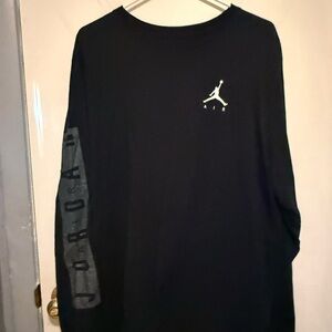 Jordan Black Long Sleeve Crewneck with Air Jumpman Logo